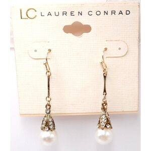 Lauren Conrad Imitation Pearl Drop Earrings NWT